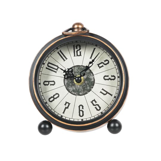 5.5&#x22; Black Tabletop Clock by Ashland&#xAE;